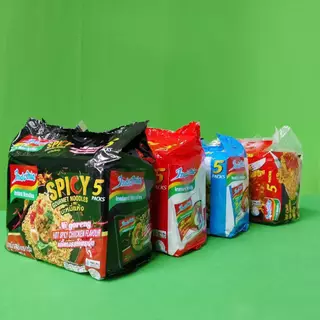 มาม่าอินโดหมี่ บะหมี่กึ่งสำเร็จรูป หมี่ โกเรง รสไก่สูตรเผ็ด (แพ็ก 5 ห่อ)
