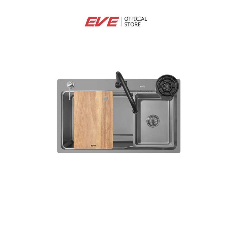 EVE อ่านล้างจาน ELITE 800/490 + ก็อกน้ำสีดำ