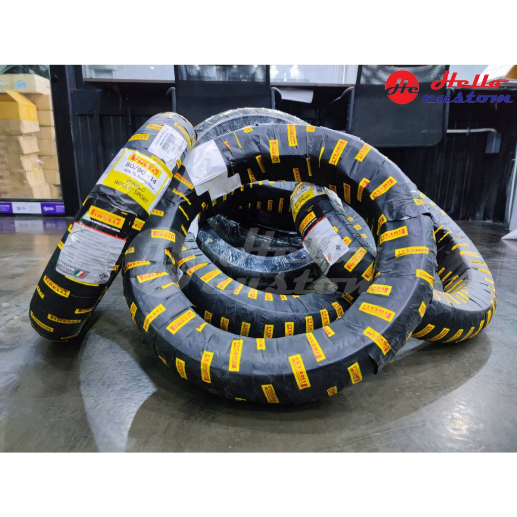 ยาง Pirelli Diablo Rosso Sport  Click 125 / Click 150 ขนาด 80/90-14 -- 90/90-14 -- 90/80-14 -- 100/8