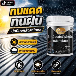 สีทาหลังคาเมทัลชีท สีทาหลังคาเหล็ก สีทาโลหะ กันสนิม กันน้ำ ทนแดดทนฝน รีโนเวทหลังคาเก่า กันสาด โครงเหล็ก ผนังภายนอก