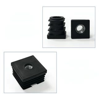 P834 Square Nut Plug จุกอุดท่อเหลี่ยม ชนิดฝังสกรูตัวเมีย ยางรองขาโต๊ะเก้าอี้ ฝาปิด กลม เหลี่ยม สําหรับขาเก้าอี้ เฟอร์นิเ