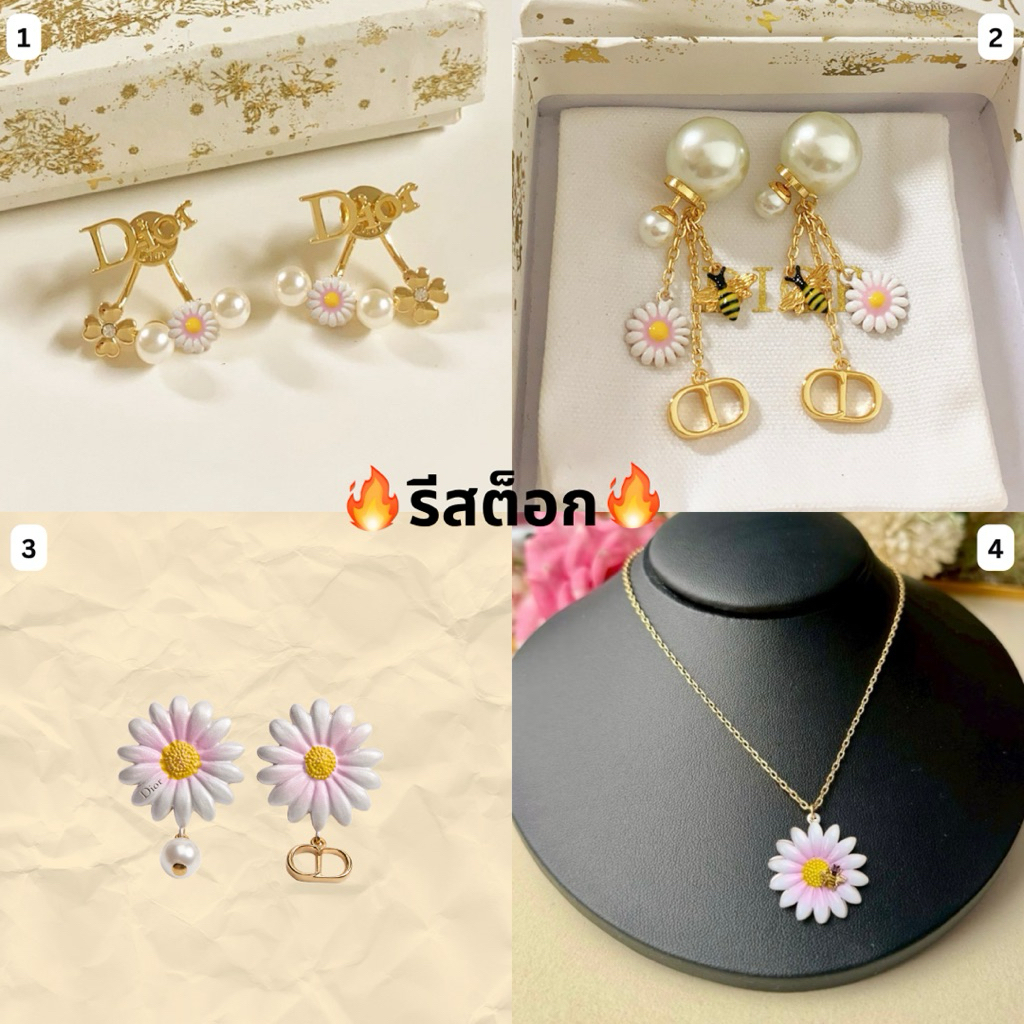 🔥SALE🔥ต่างหู สร้อยคอ 🌸JW FLORAL EARRINGs