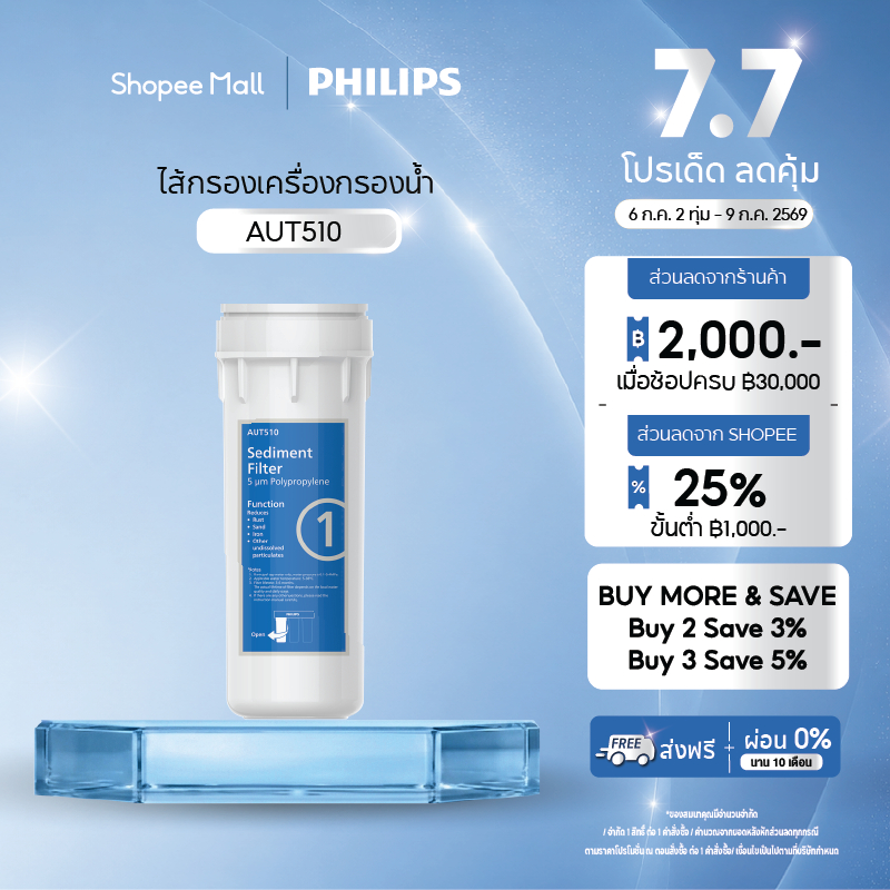 Philips water AUT510 ไส้กรองเครื่องกรองน้ำใต้ซิ้งค์