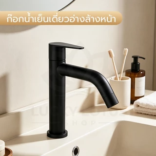 LUCKYLOTUS ก๊อกอ่างล้างหน้า สแตนเลส ดีไซน์มินิมอล วัสดุเกรดพรีเมี่ยม ทนทาน ติดตั้งง่าย