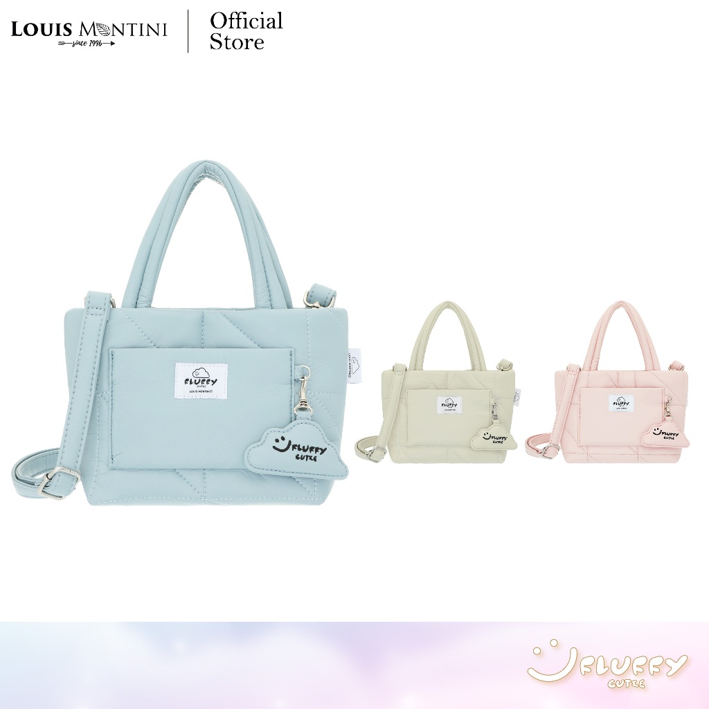 [Clearance sale] [ส่งด่วนฟรี] Louis Montini (Fluffy) กระเป๋าถือ กระเป๋าสะพายข้างไซส์มินิ กระเป๋าฟองน้ำ FFB11