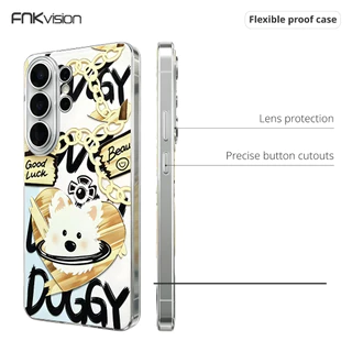 FNKvision เคสใสไม่เหลือง สำหรับ Samsung Galaxy S21 S22 S23 S24 S25 S26 Ultra A56 A07 Note 20 Ultra A35 A55 A54 A36 A26