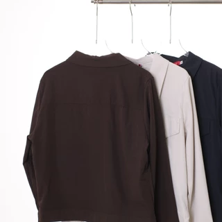 Lawyer Store I [727334] เสื้อคอปกแขนยาว แต่งกระเป๋าหลอก ส่เป็นเสื้อคลุมก็ได้ หรือใส่ตัวเดียวก็ได้ เสื้อคลุม เสื้อผู้หญิง