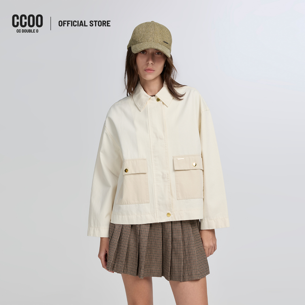 CC DOUBLE O OVERSIZED UTILITY JACKET ผู้หญิง แจ็กเก็ตยูทิลิตี้โอเวอร์ไซส์ รุ่น O26WGWA080 (AW26 #P3)