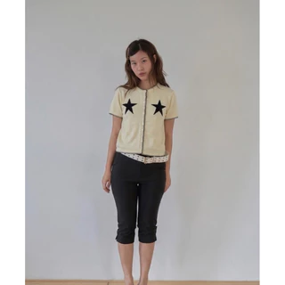 MALI two stars knitted top คอตตอน100% ไม่หนาใส่สบาย