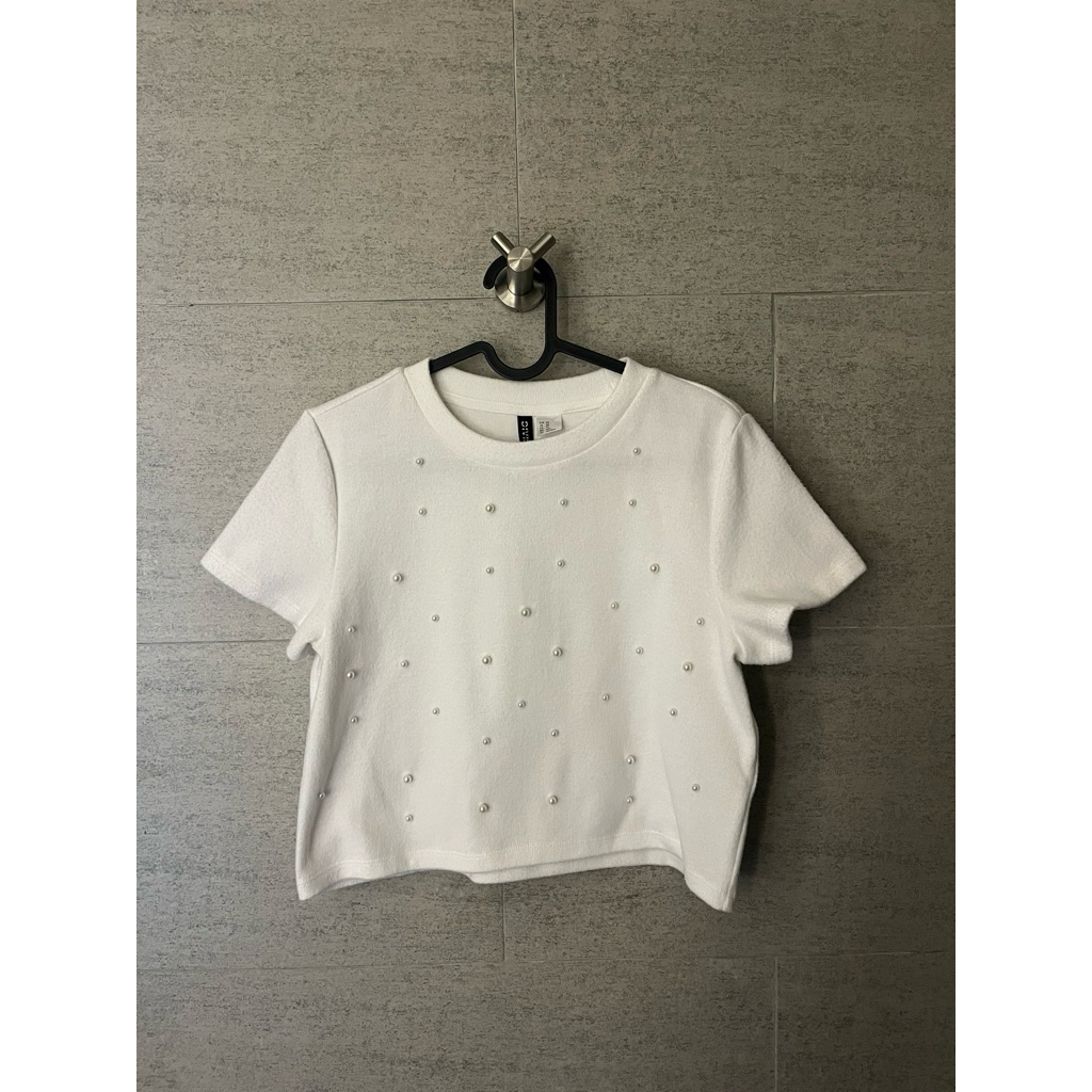 crop top H&m ไข่มุก🫧