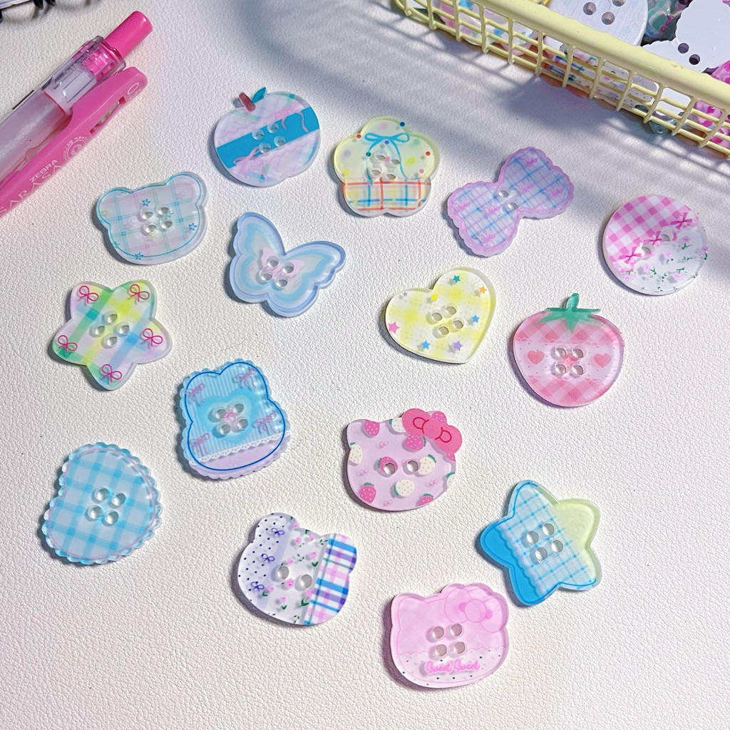 (set2) พร้อมส่งจากไทย🇹🇭 รวมกระดุมน่ารัก สำหรับตกแต่ง (ราคา/1เม็ด)