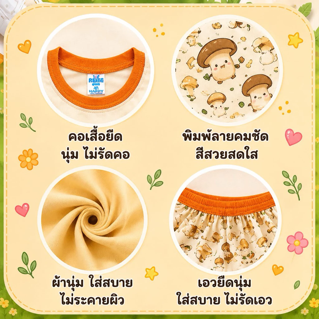 ชุดเด็ก สกีนหน้าหลัง เสื้อกางเกง ส่งจากไทย thumbnail 7