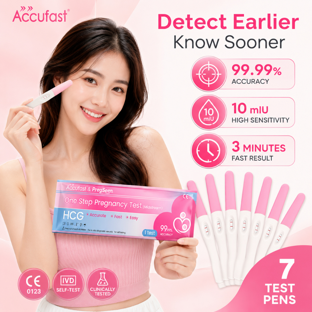 ACCUFAST🏆 3ชิ้น ตรวจครรภ์ แบบปากกา ความแม่นยำ 99.99% HCG ที่ตรวจครรภ์/ชุดตรวจครรภ์