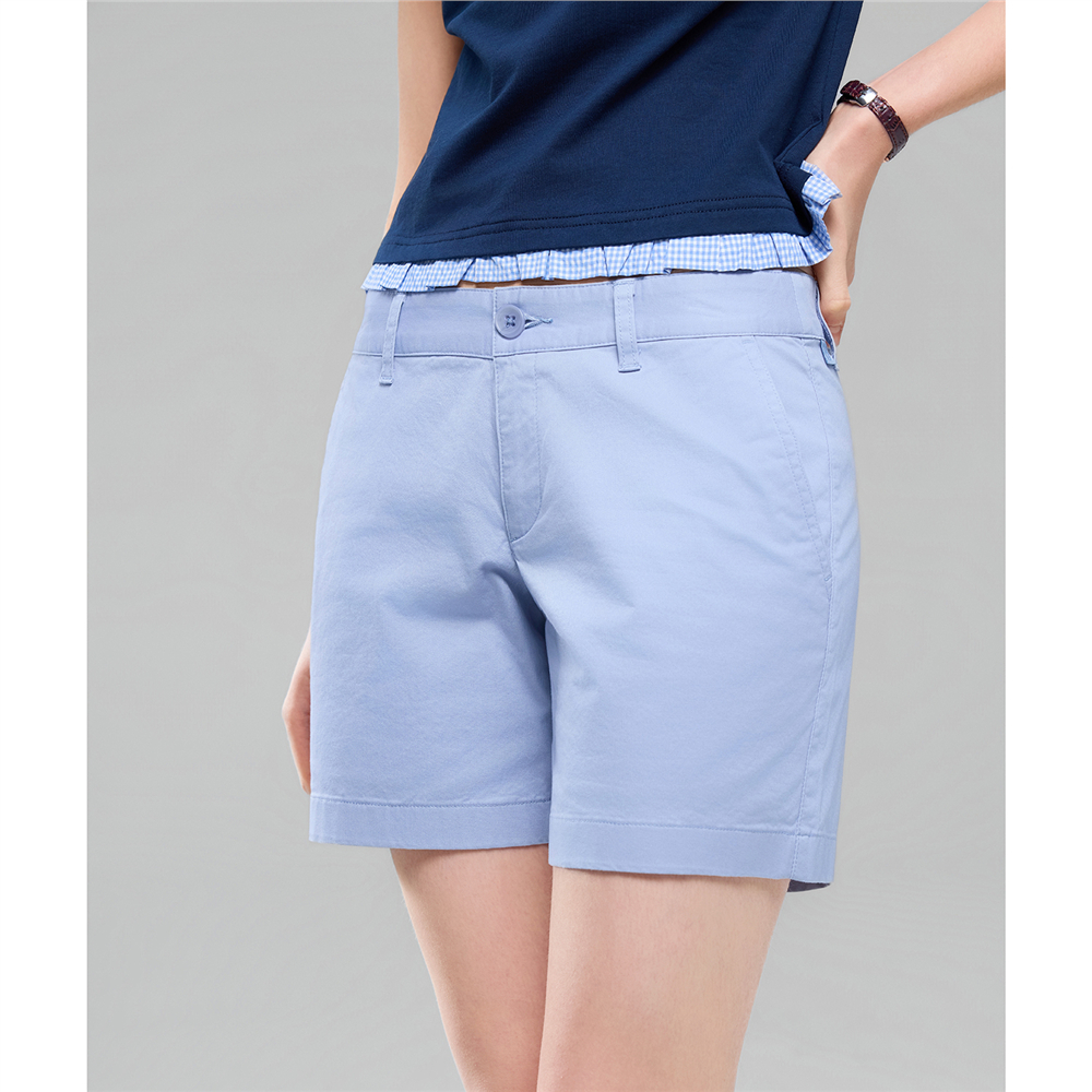GIORDANO กางเกงขาสั้นผู้หญิง Women's Slim Elastic Waist Shorts 05406202