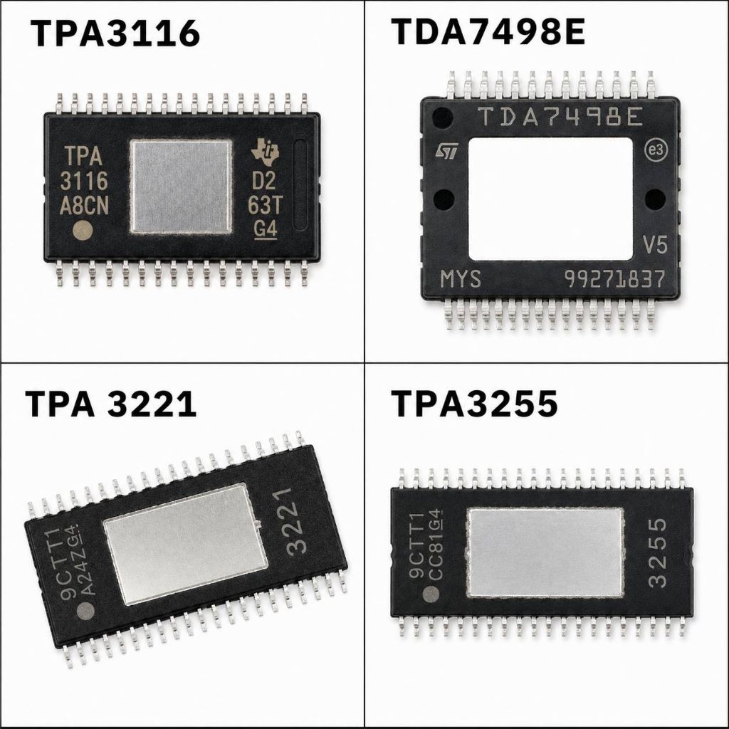 IC ชิปขยายเสียง แอมป์จิ๋ว ชิ้นส่วนอะไหล่ tpa3116  tda7498e tpa3255 tpa3221