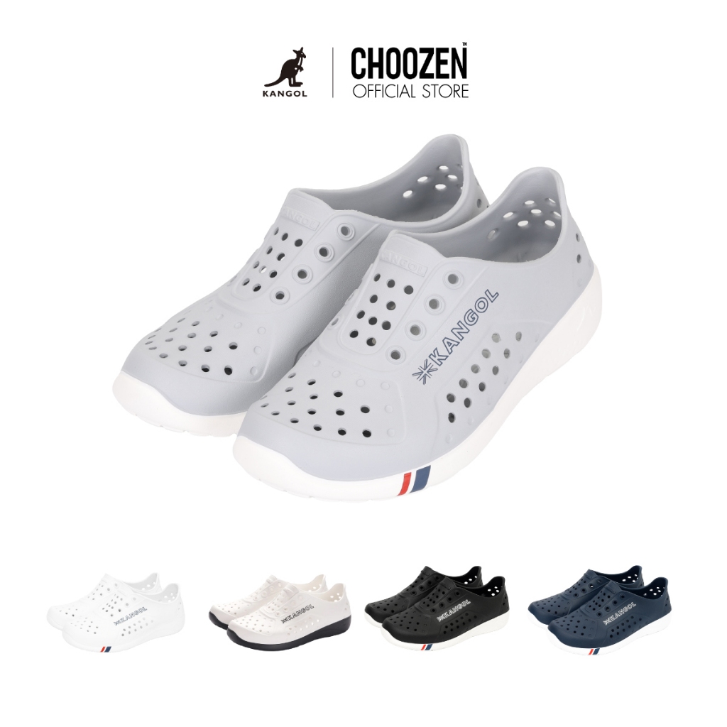 KANGOL รองเท้ากันน้ำ EVA รุ่น Aqua shoes แบบสวม ทำความสะอาดง่าย ขาว,ดำ, กรม,ม่วง,ชมพู,ขาวดำ 62251671