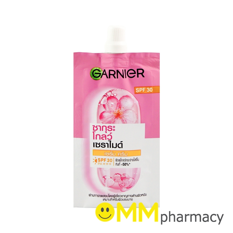 GARNIER SAKURA GLOW CERAMIDE SERUM CREAM SPF30 PA+++ 7ML.