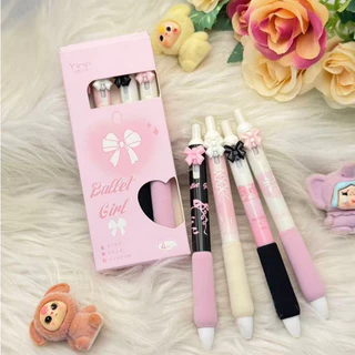 สินค้าส่งจากไทย ราคาส่งตั้งแต่ชิ้นแรก ปากกาเจลยกแพ็ค 4 ชิ้น ปากกาเจลลายน่ารัก พกพาสะดวก ขนาดหัวปากกา 0.5 มม.