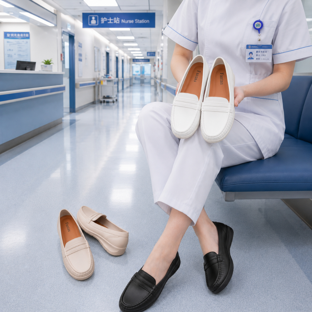 CozyWalk รองเท้าสุขภาพพยาบาล สวมใส่ง่าย นุ่มเบา ไม่กดเท้า พื้นหนานุ่มดูดซับแรงกระแทก เหมาะพยาบาล พนักงานโรงแรม พ่อครัว