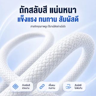 NEODIGI Fast charging 6A ชาร์จเร็ว 50W PD สายชาร์จ สายชาร์จ Type-C to Type-C สายชาร์จเร็ว 1 เมตร สายชาร์จถักเปีย