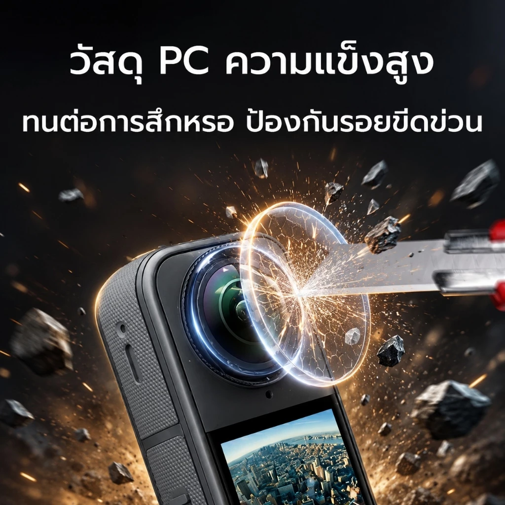 ฝาครอบเลนส์ Insta360 X5 X4 Air X4 X3 เลนส์การ์ด PC กันรอย ถอดง่าย ป้องกันเลนส์กล้อง thumbnail 5