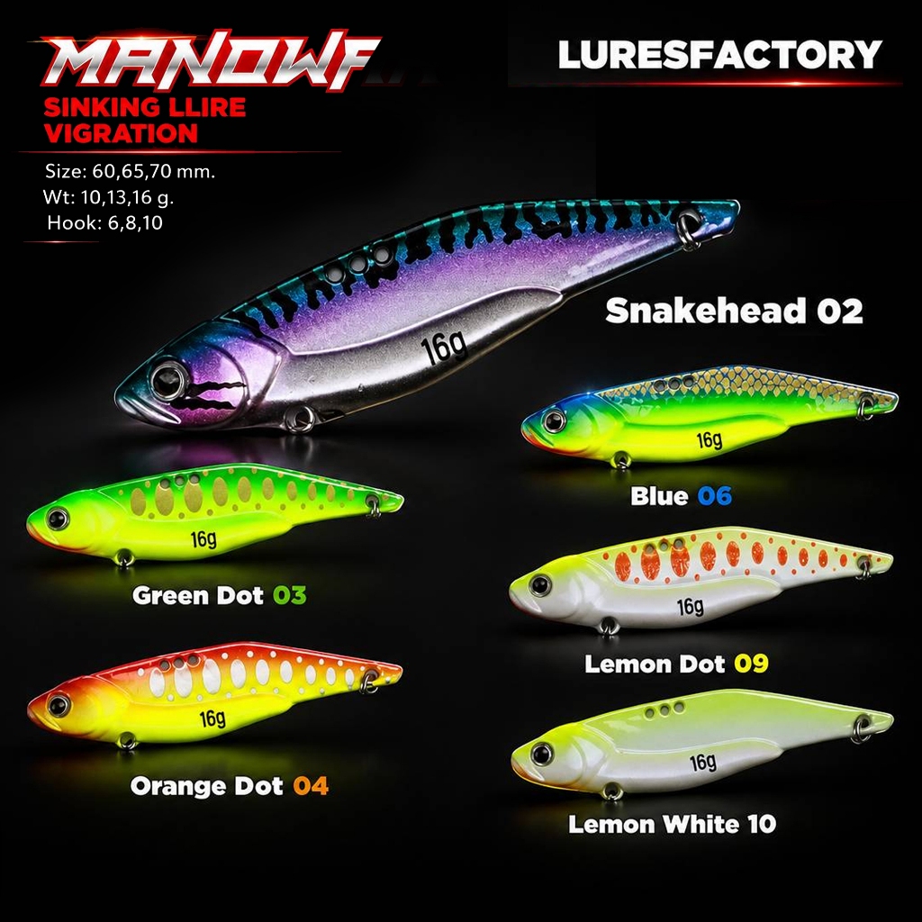 กระดี่เหล็ก LURE FACTORY รุ่น MANOWAR SINKING LURE