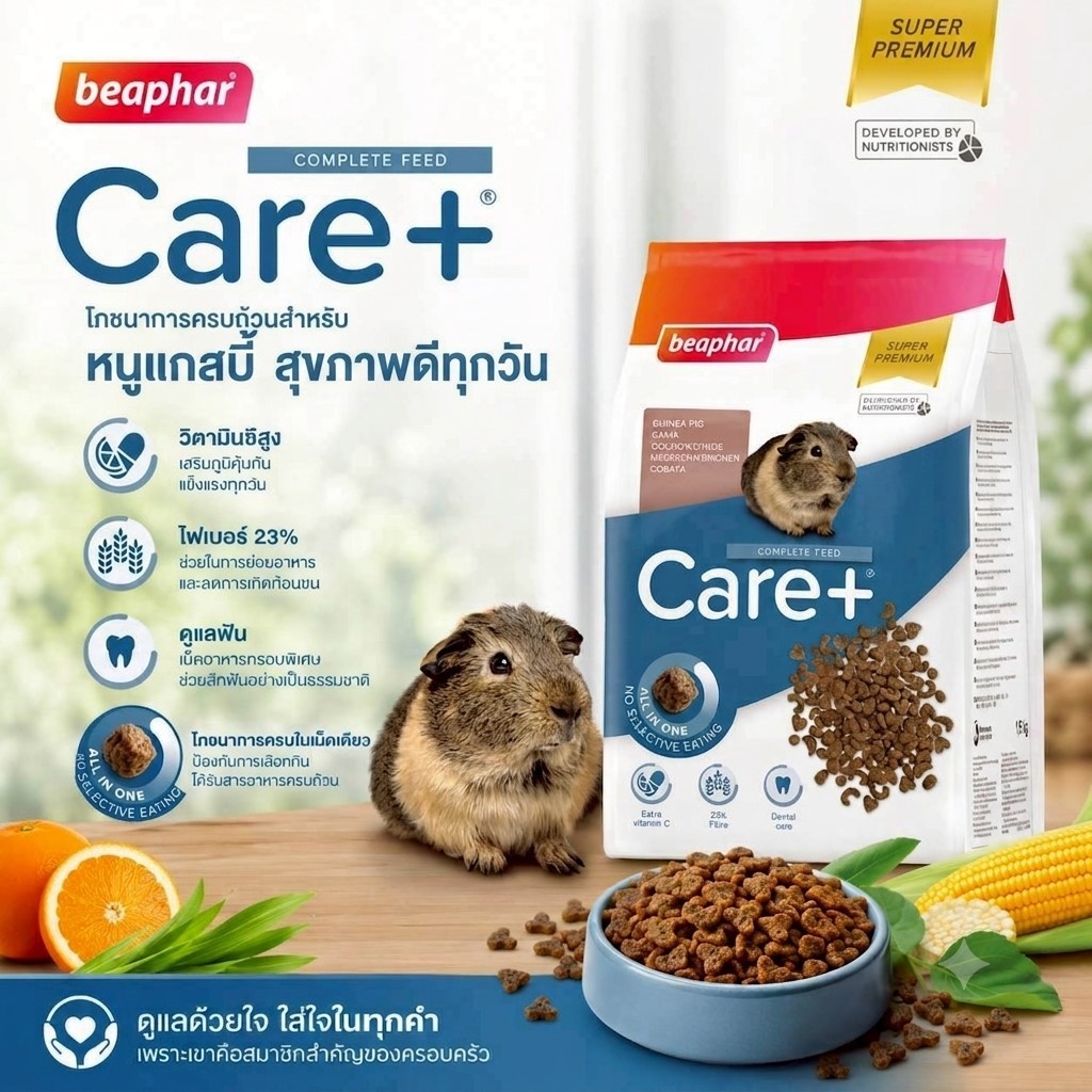 Beaphar طعام خنازير غينيا CARE+ ‏1.5 كغ — صورة 2