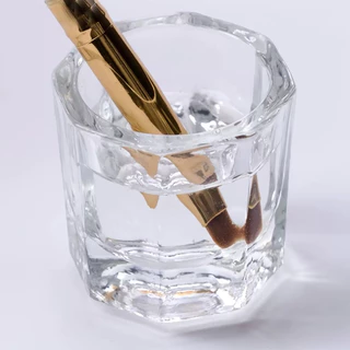 แก้วใสใส่น้ำยาอะคริลิค ใส่น้ำยาล้างแปรง ใส่น้ำยาทำเล็บ พร้อมส่ง