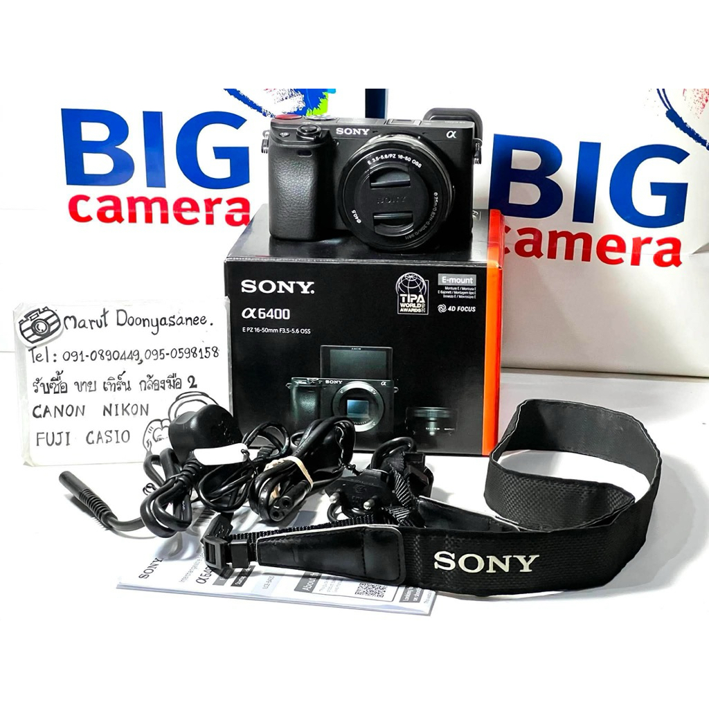 Sony A6400 16-50mm สินค้ามือสอง อดีตประกันศูนย์สภาพสวยๆ ใช้งานมาน้อยมาก