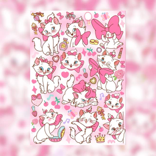 สติ๊กเกอร์ PVC ไดคัท กันน้ำ 100% ลอกไม่ทิ้งคราบกาว สีคมชัด ติดทนนาน ขนาด A6 | ตะกร้ารวมลาย 2