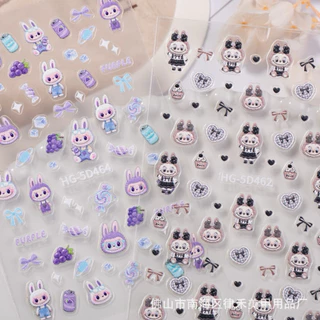 สติกเกอร์ติดเล็บ ลวดลายการ์ตูนน่ารัก ตกแต่งเล็บ ติดของอเนกประสงค์ สินค้าพร้อมส่ง
