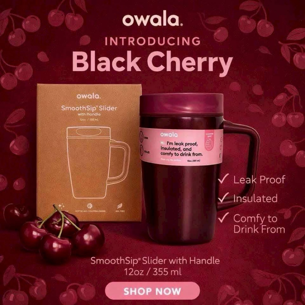 แก้วกาแฟ Owala Black Cherry 🍒