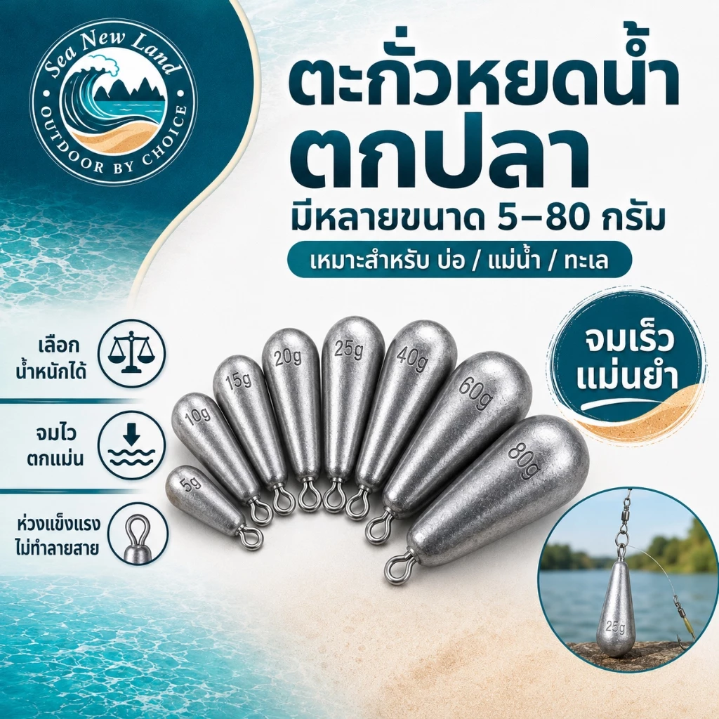 5G-80G ตะกั่วจมแหวนทองแดงตกปลาตะกั่วจมสำหรับการตกปลา เหมาะสำหรับการตกปลาทั้งในน้ำจืดและน้ำเค็ม