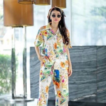 ชุดเซ็ต ขายาว อก50 สีสัน สดใส เหมาะแก่การไปเที่ยวทะเล พร้อมส่ง