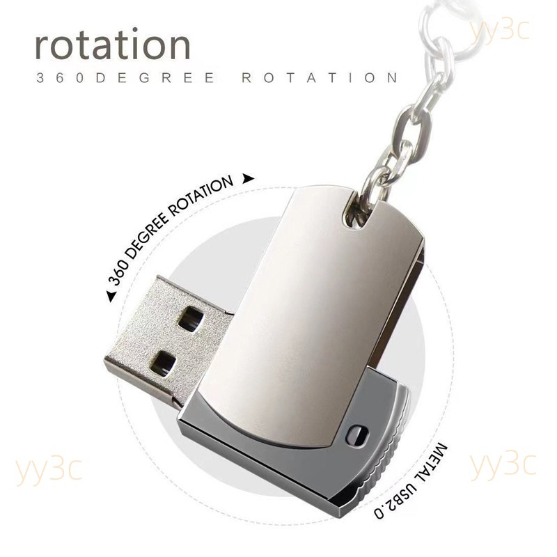 USB 2.0 แฟลชไดรฟ์ 1GB 2GB 4GB 8GB 16GB 32GB 64GB 128GB 1TB เปลือกโลหะถอดออกได้