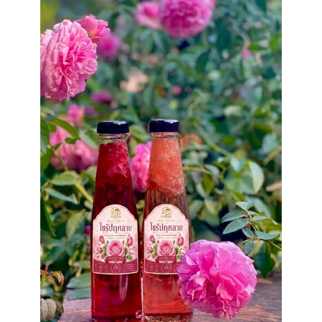 ไซรัปกุหลาบ ROSE SYRUP ORGANIC 100%