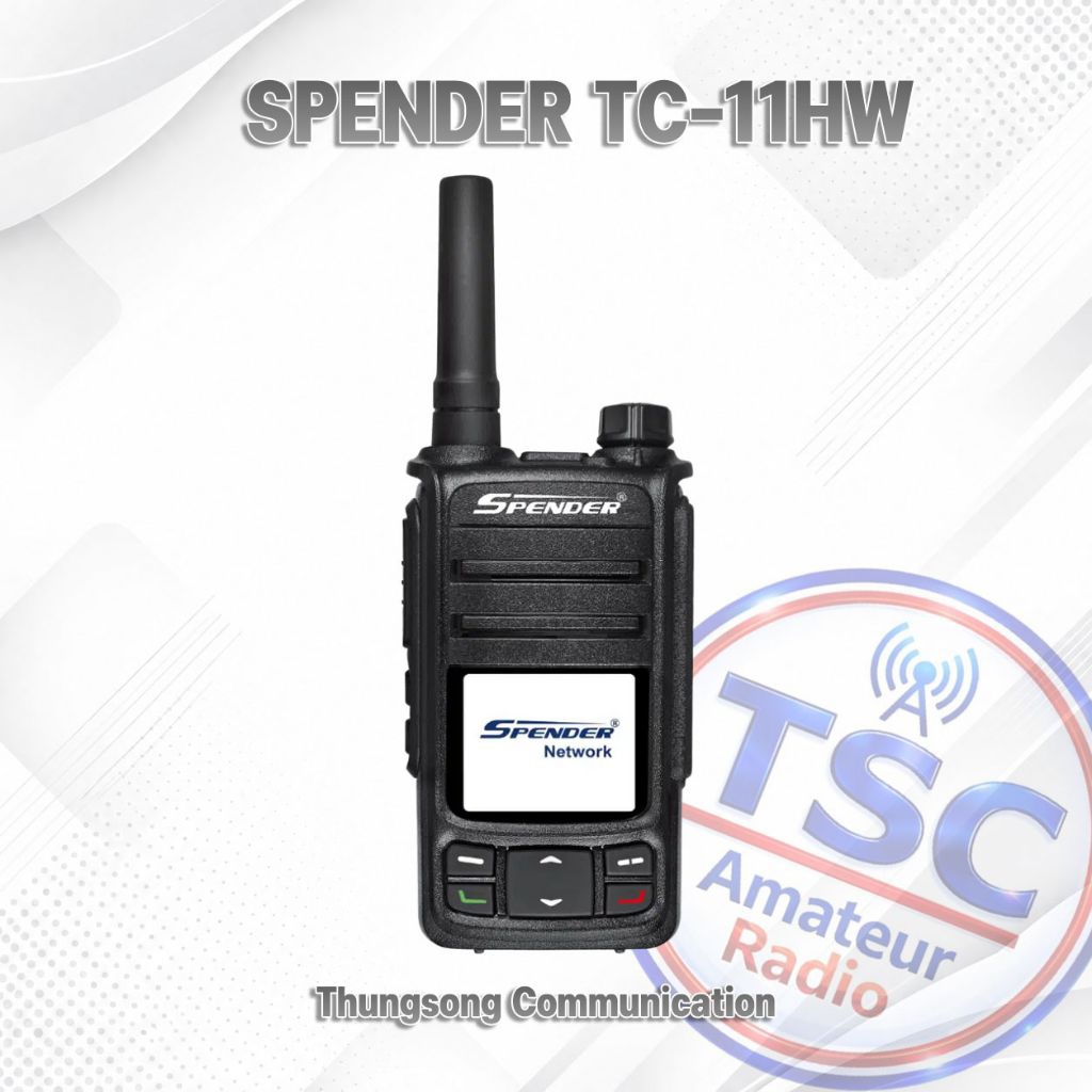Spender TC-11M วิทยุสื่อสาร 4G LTE (PoC) IP67 ใส่ซิม คุยได้ทั่วไทย พร้อมซิม รายปี + ซองหนัง