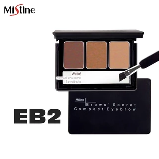 Mistine Brows' Secret Compact Eyebrow 1.7g. มิสทิน บราวส์ ซีเคร็ท ที่เขียนคิ้ว ที่ปัดคิ้ว ที่แต่งคิ้ว มี 3 โทนสีให้เลือก