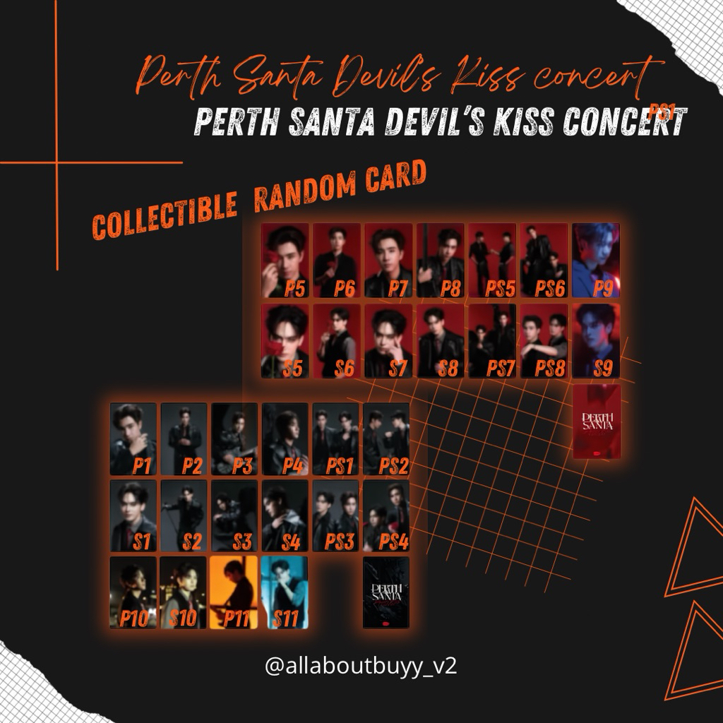 (พร้อมส่ง - แบบแยกการ์ด) | COLLECTIBLE RANDOM CARD | PERTH SANTA DEVIL'S KISS CONCERT #PerthSantaCon
