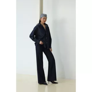 HUNG JEANS รุ่น Brooke Jeans (HJ90) ยีนส์ขาม้าทรงหลวม สีเข้มไม่ฟอก Indigo | Japanese Denim Cotton 100%