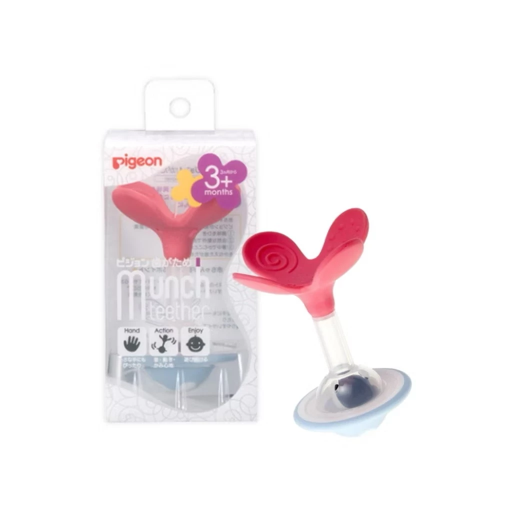 Pigeon Peach Clover พีเจ้น ยางกัดซิลิโคน พีชคอพเวอร์ คุณภาพสูง สำหรับทารกอายุ 3 เดือนขึ้นไป