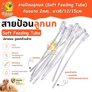 FIRST สายป้อนลูกนก หัวมน Soft Feeding Tube ใช้กับไซริงค์ สำหรับป้อนอาหารและป้อนยา 8cm / 12cm / 15cm