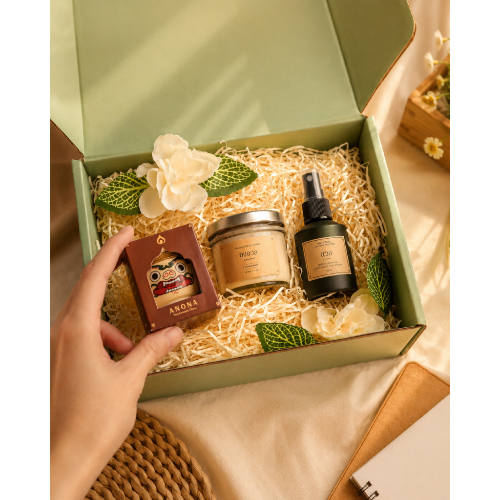 ANONA Thailand | TRIO GIFT SET เซตของขวัญรวมผลิตภัณฑ์หอมอโรม่ารวมสินค้า 3 อย่าง