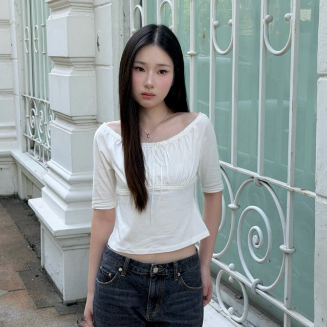 rollriroo เสื้อแขนสามส่วน รุ่น jojo top
