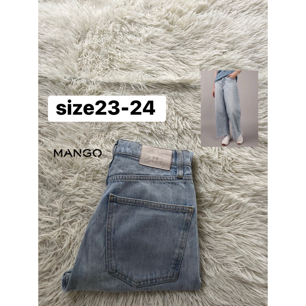mango   gabriela  wide  jeans  แท้💯%มือสอง
