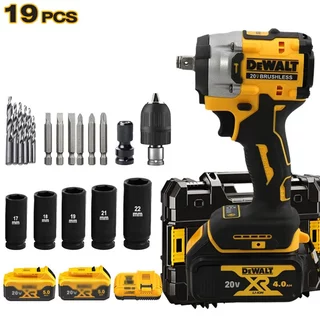 【มอบของขวัญ】20v 990n.m บล็อกไฟฟ้า ประแจไฟฟ้า ประแจกระแทก เครื่องมือช่าง 2เตอรี่ลิเธียมชาร์จเร็ว + 19pcs