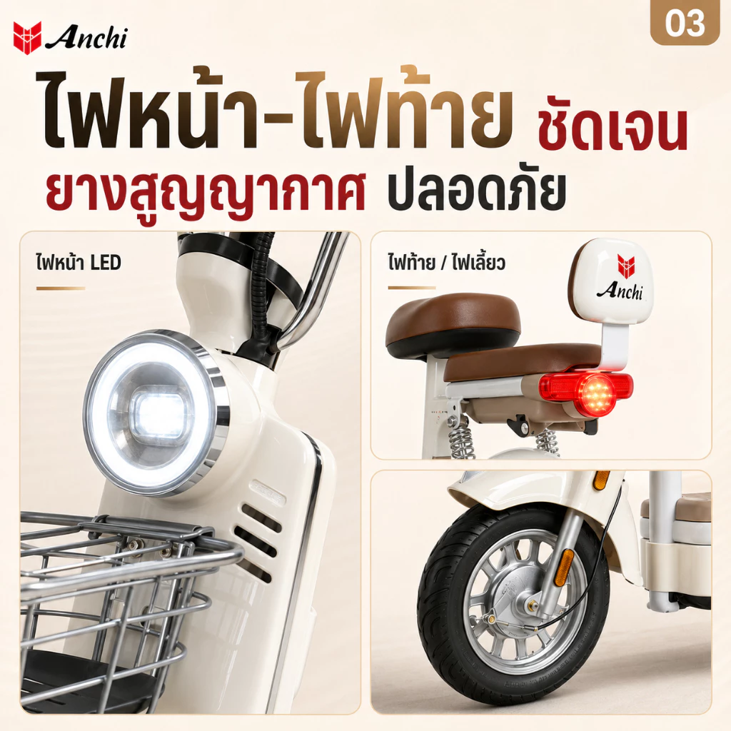 ANCHI จักรยานไฟฟ้า จอแสดงผลดิจิตอล LED thumbnail 4