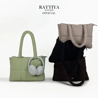 [RATTIYA BANGKOK] The Padded Minimal Crinkle Nylon / 4 colors กระเป๋านุ่มนิ่ม น้ำหนักเบา ผ้ากันน้ำ ทรงสวย สะพายไหล่