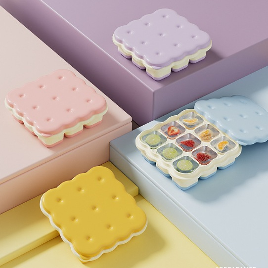 พร้อมส่ง พิมพ์น้ำแข็งรูป Cracker ถาดทำน้ำแข็ง ขนาดกระทัดรัด น่ารัก วัสดุดี Food Grade มี 4 สี