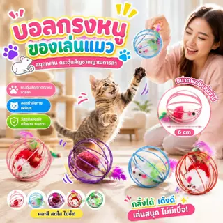 Boqi factory บอลกรงหนู บอลของเล่นแมว ( คละสี ) TT01